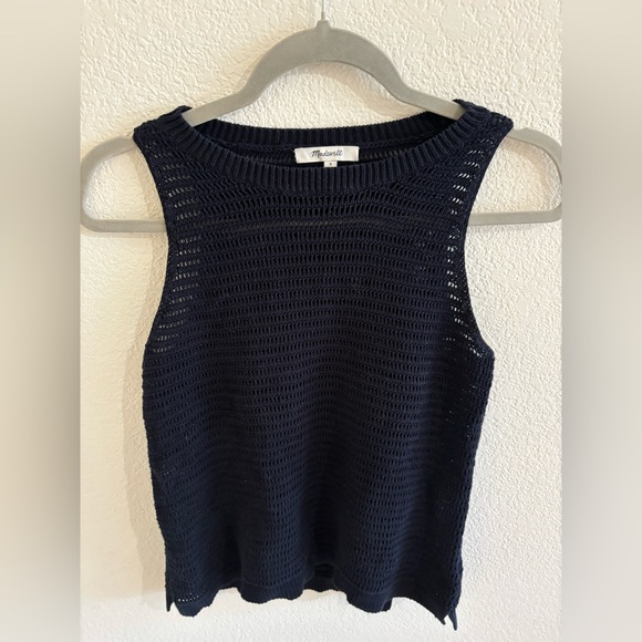 Madewell Tops - Madewell Navy Knit Tank Top Size S